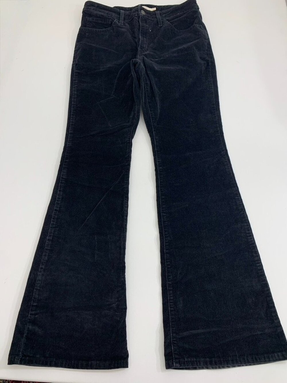 Levi's 726 Flare High Rise Black Corduroy Jeans Women's Size 30 Y2K Bootcut